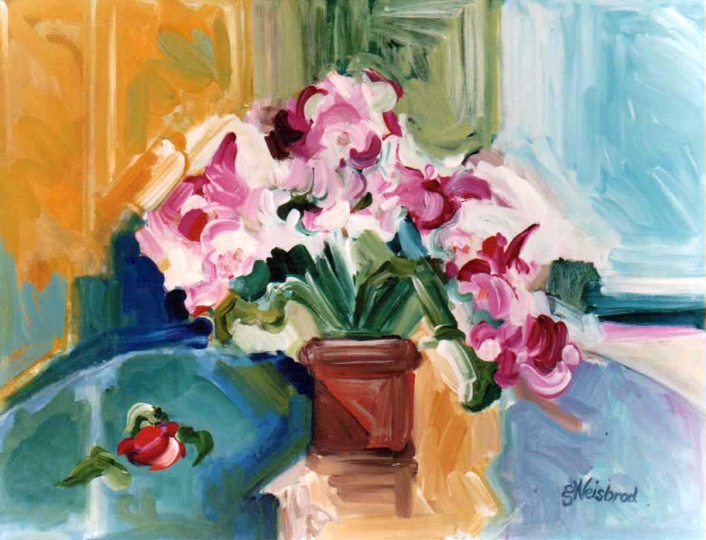 Orchids 30x40 acrylic on canvas